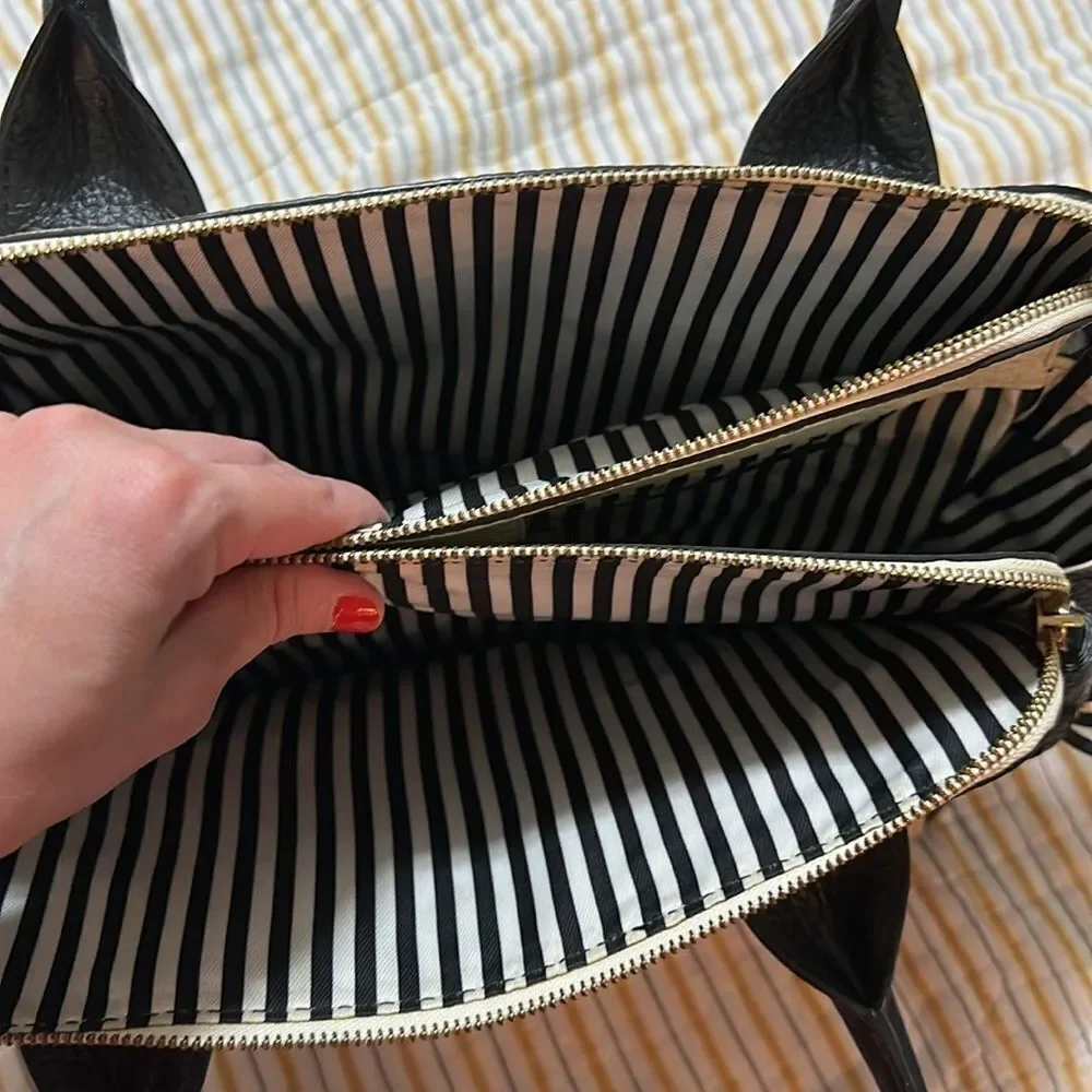 Kate Spade Black and Cream Women's Bag